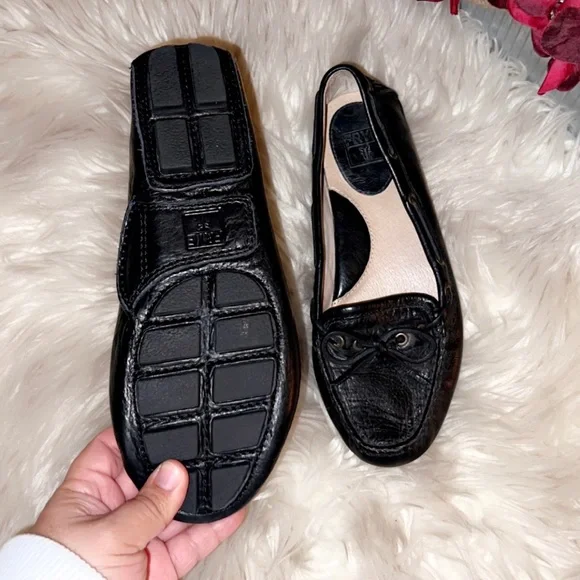 FRYE Reagan Campus Driver in Black Leather